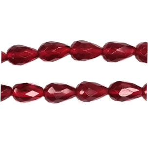 WINE QUARTZ FACETED TEARDROP SD 8X12MM